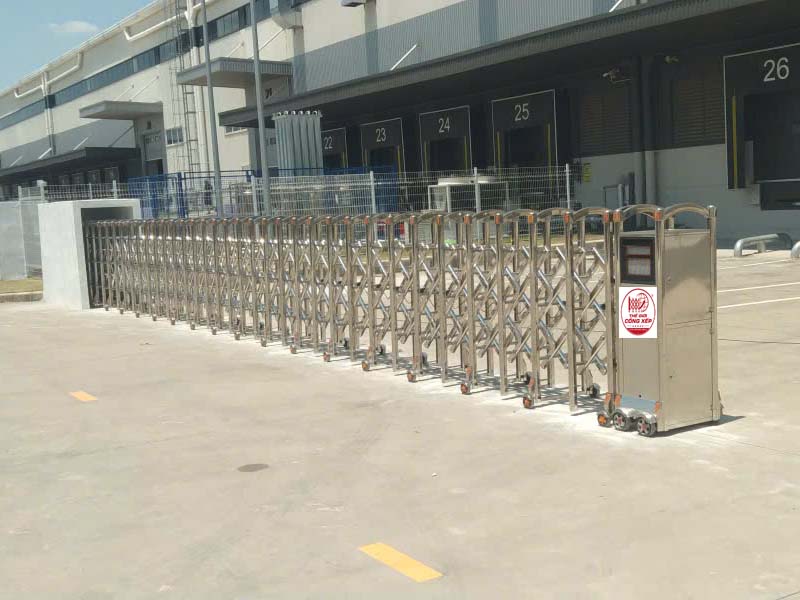 Lắp đặt cổng xếp tự động V09 tại Bắc Ninh