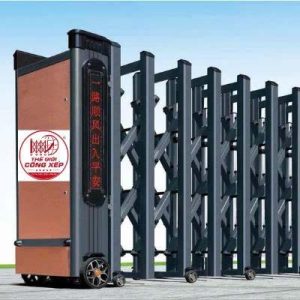 Cổng xếp nhôm W-021