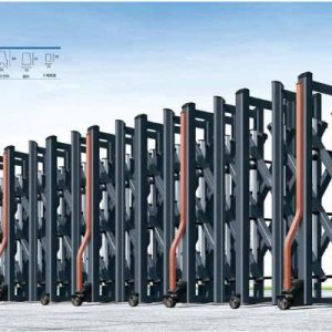 Cổng xếp nhôm W-022