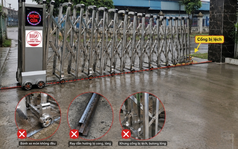 cổng xếp tự động