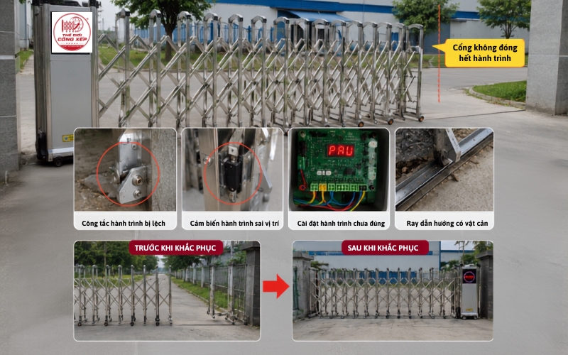 cổng xếp tự động