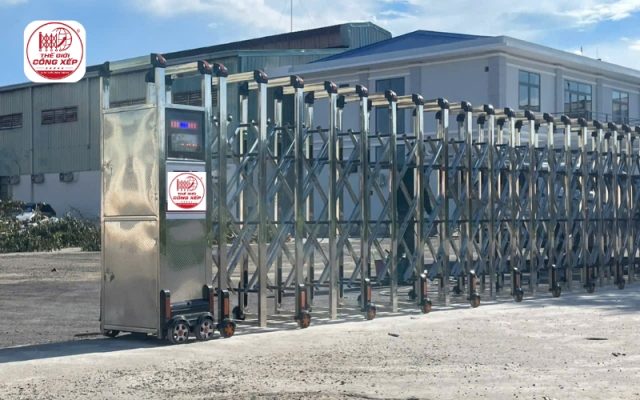 cổng xếp tự động