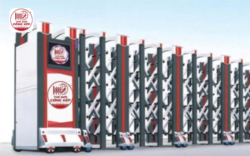 Cổng xếp nhôm nhập khẩu 