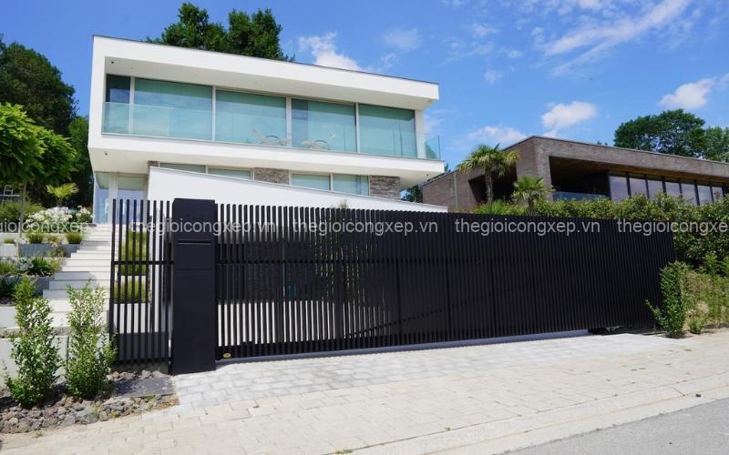 Cổng trượt tự động cho biệt thự