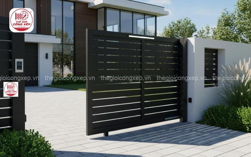 Cổng trượt tự động cho biệt thự