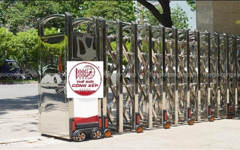 lắp đặt cổng xếp
