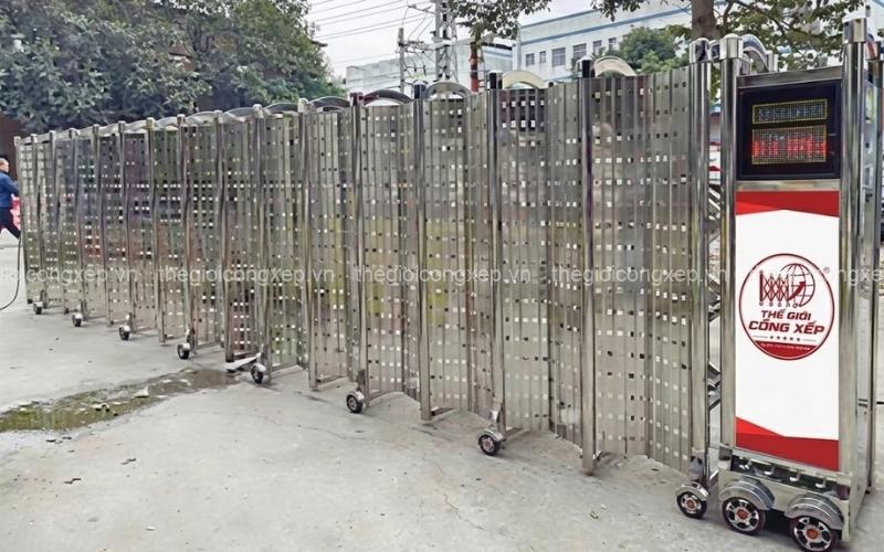 lắp đặt cổng xếp