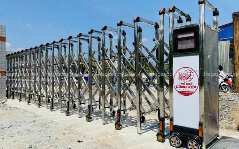 lắp đặt cổng xếp