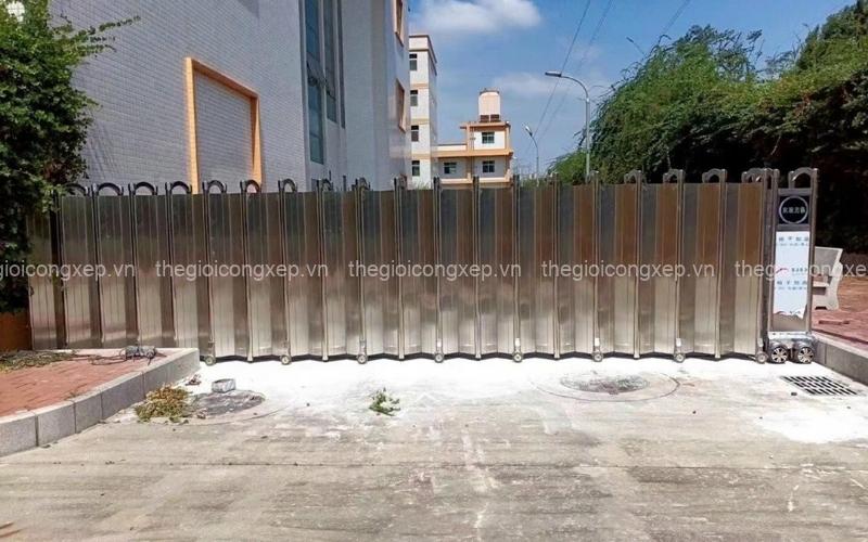 lắp đặt cổng xếp