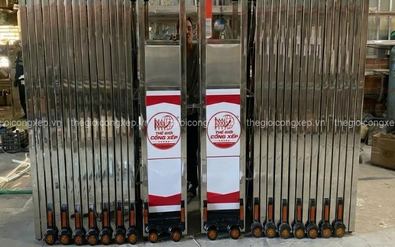 lắp đặt cổng xếp