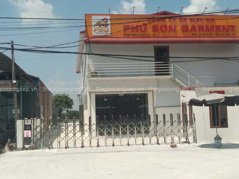 Dự án lắp đặt cổng xếp V03 dài 9m tại Bắc Ninh