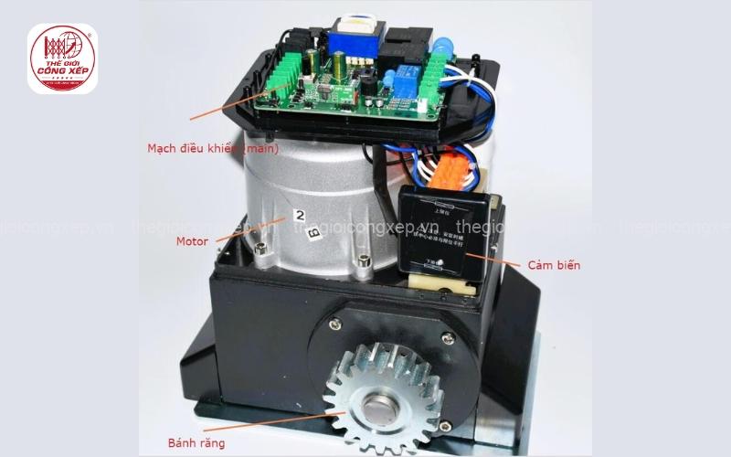 motor cổng xếp
