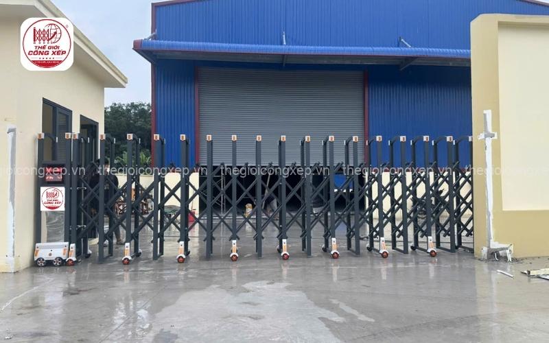 cổng xếp tự động cho nhà máy