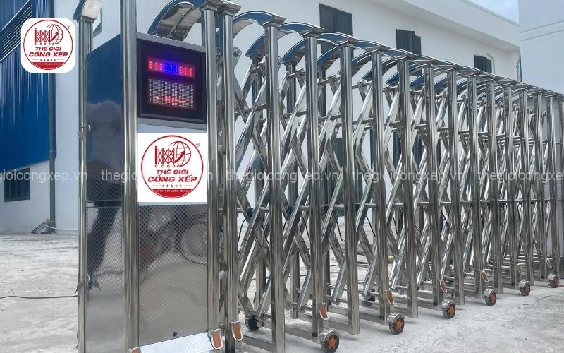 cổng xếp tự động cho nhà máy