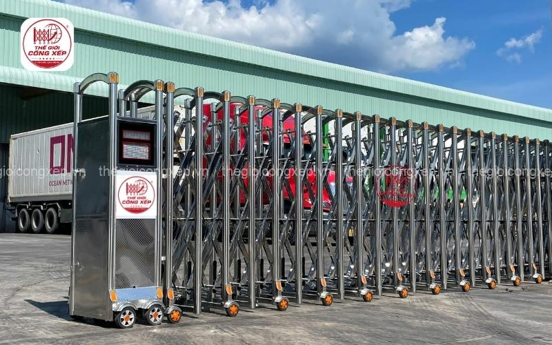 cổng xếp tự động cho nhà máy