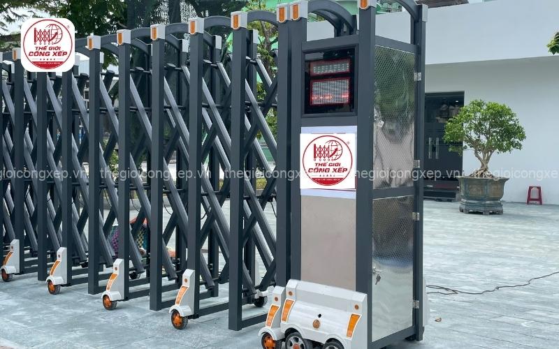 cổng xếp tự động cho nhà máy